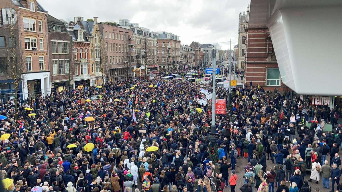 Big protest in Amsterdam