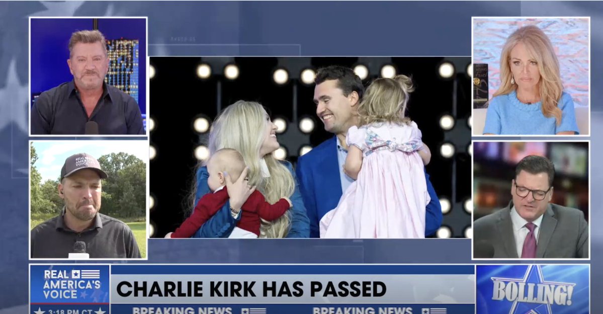 Charlie Kirk est décédé à l'âge de 31 ans après avoir été abattu aujourd'hui, selon la chaîne en ligne conservatrice Real America's Voice, où l'émission de Kirk a été diffusée.